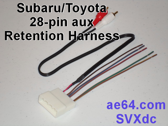 28-pin Aux/SWC Retention Harness for Subaru, Scion, and Toyota subaru forester radio wiring diagram connector or adapter 