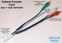 Picture of Subaru 8-pin aux and subwoofer retention harness
