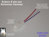 Picture of Subaru 8-pin aux retention harness with 3 plain wires