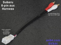 Picture of Subaru 8-pin aux retention harness with 3 plain wires