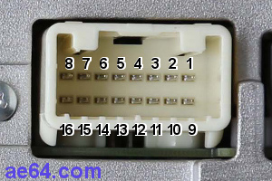 16-pin camera socket on rear of head unit