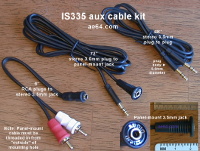 IS335 Aux Cable Kit with Panel Mount 3.5mm jack